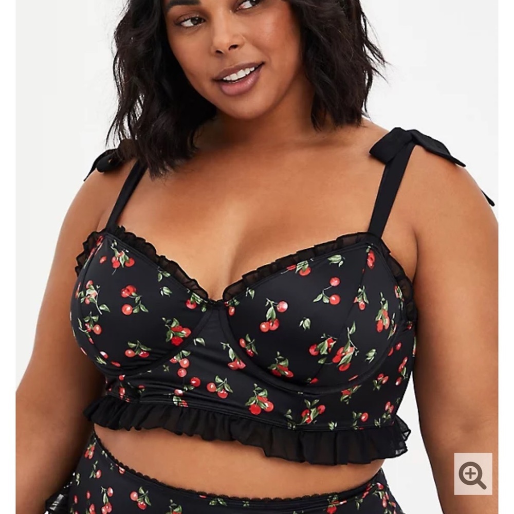 Torrid Black Cherries Bralette & Panty Set - Picture 3 of 8